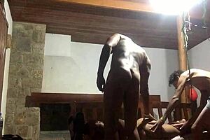 A group sex is caught on hidden camera with neighbor's wife and brother in law