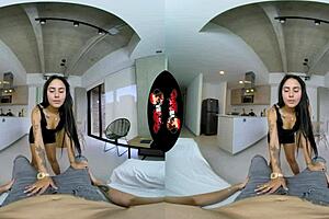 Live the seductive VR scene of Vrlatina, a cute Latina babe, in VR