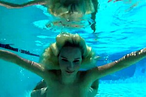 sensual striptease by Liz Ashley in the pool and spa are