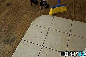 In steamy video, real estate agent goes kinky with her handyman