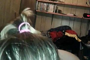 My wet, curvaceous, blonde slut is sucking daddy’s cock