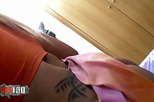 Screwing and having an interview with nice natural titties Romanian Sasha