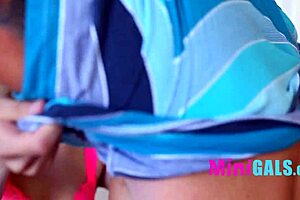 Big titted babe with small boobs gets overpowered by a large dick