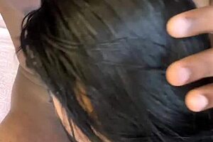 A wet New Year’s kiss results to deepthroat blowjob and cumshot climax