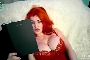 Red-haired woman gets fucked in the ass and then gets cum on her face