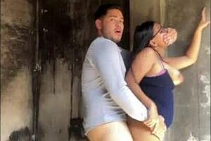 A man and a woman have sexually intercourse in public place for hire with another individual