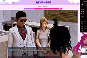 Lewdneko begins the harem game stream with explicit and rather sensual graphics