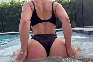Kelsi Monroe, a Pawg with a big booty, means it when saying she loves the outdoor pools with those big bootied guys