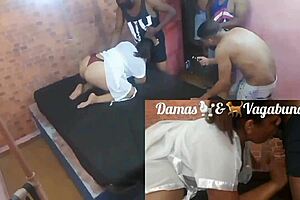 Leo Ogro and three other men fuck a hot Latin big beautiful woman that is ready to fuck