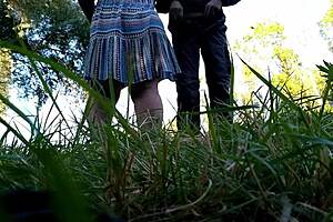 Put your fingers in a fatty outdoor milf ass