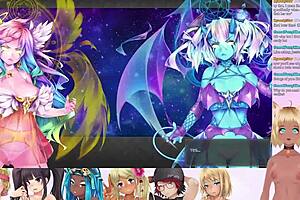 Lewdneko streams: Second date part 8 in Huniepop 2