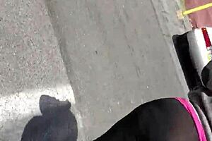 A curvy mature woman looking for clients at the streets