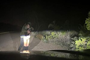 Outdoor adventure: Real life couple performing harsh drama on roadsides