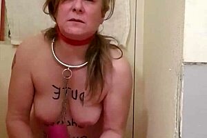 Passionate masturbation for the submissive female