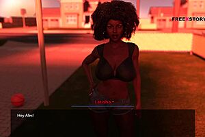 A visual novel showing Alex’s sensual fingerin of Latisha’s backdoor