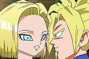 Rescuing Android 18 in an adult DBS type animation