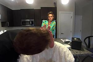Lusting stepson enjoys at describing my attractive hot nyloned toes with full video display quality