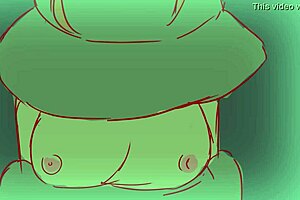 Eats her submisive partner's anus (continued from previous video)
