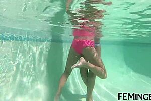 Intense licking and orgasm is step cousin’s thing