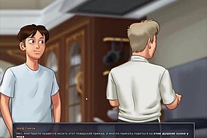 Smut couple name for summertime saga game which features cartoon sex and big cock cumshot