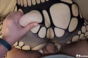 We see a hot babe getting pounded in the pussy while bent over