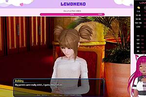 latest Vtuber game video continues Lewdneko's wild adventure in harem hotel