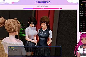 latest Vtuber game video continues Lewdneko's wild adventure in harem hotel