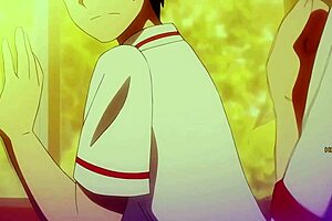 Hot nerd helps his perverted classmate with kinky sex