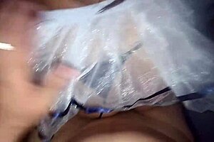 Dark skinned honey surprises her man with torrents of rainfall