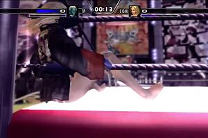 Rumble Roses XX — Dixie Ryona intense stinkface match