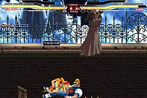 Hentai action with Brian and Cammy of Mugen's series