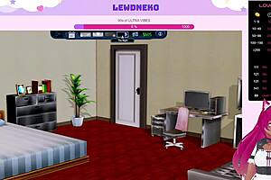 hentai game fun with lewdneko in hotel Futa harem
