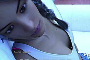 Indulging in role-play: Naughty girlfriend's surprise at dinner time