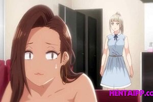 Two animated girls suck a boy’s dick and jerk him off in a threesome
