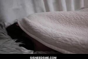 Leah Lee, the girl next door, gives an energetic blowjob to a well-endowed partner