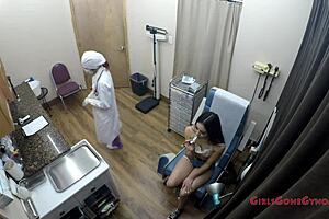 Blaire Celeste’s very realistic gynecological check and embarrassment in the office of Doctor Tampa