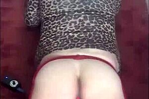 Large cock in his anus makes bisexul crossdresser happy