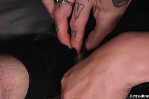 Asexual female dominant, latex clad, took a submissive male for deep throat and anal Ramirez