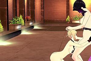 Shinobu from Japan in a sexy toga gets monster cock