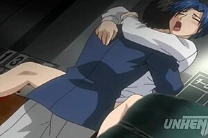 Japanese anime teacher caught in the act on a sleazy affair with her students