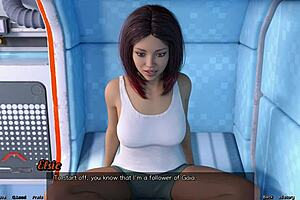Galactic dating: Space beauty bisex joined for threesome