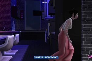 Front where his wife is present, Animated Harley Quinn gets aggressive with Bruce, where she engages in intimate encounter with him