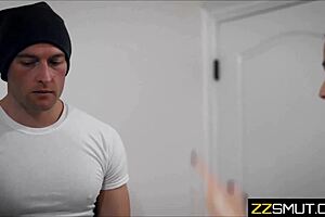 Young guy satisfies horny milf tight pussy making her cum!