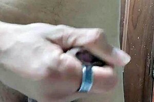 Twink cums tall and skinny in unexpected place