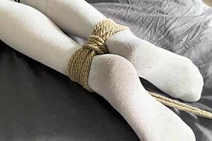 Bondage and socks are Roxy’s kinky fetish play