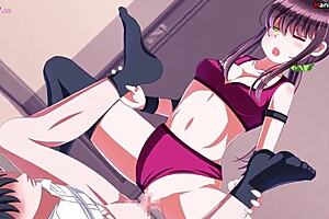 Subtitled Japanise cartoon where girl has many partners and cumming inside