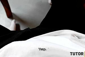 A strict tutor has sex this hot passionately with a new comer student