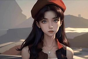 You will discover risqué positions and outfits for Misato Katsuragi the animated character