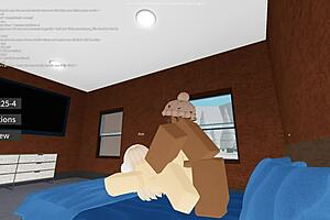 Teen new to adult cam show is dominated by much older man in Roblox