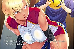 Kasshoku bitch Hitozuma Seiyoku Kaishou: A wet titty fuck is a scene in even anime porn game